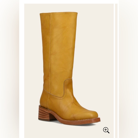 Frye Shoes - Frye Tall Leather Riding Boots in Mustard